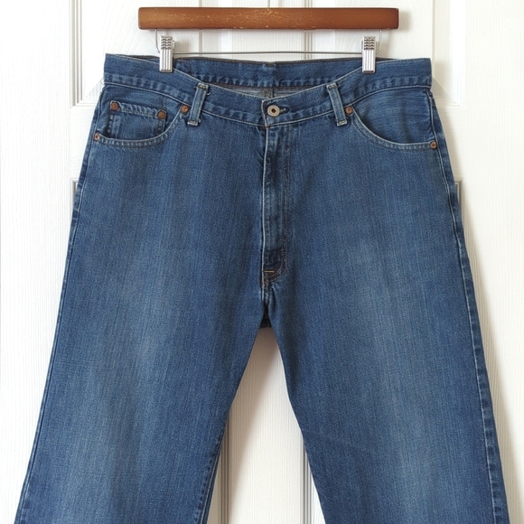 Polo Ralph Lauren 90's Vintage Medium Wash Relaxed Fit Straight Leg Jeans 36x32 - Picture 2 of 14